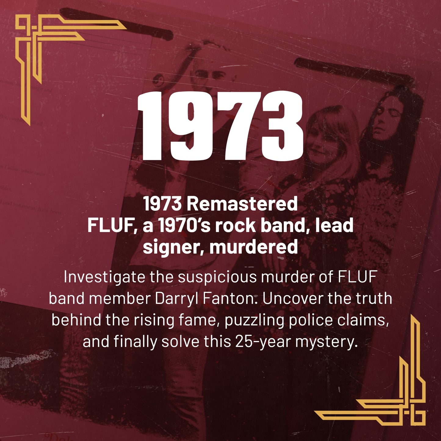Hunt A Killer 1973: Remastered - Solve a Murder of 70s Rock Star - For True Crime Fans with Documents & Puzzles - Murder Mystery Game for Adults - Solve Crimes at Game Night or Date Night