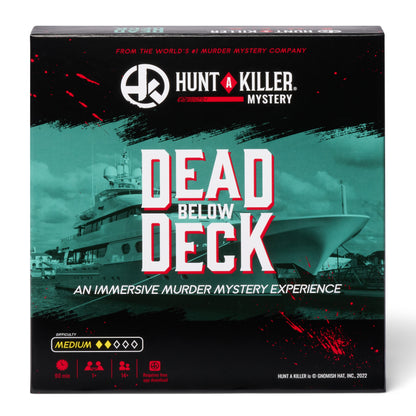 Hunt A Killer Dead Below Deck - Solve a Murder on a Yacht - Game for True Crime Fans with Documents & Puzzles - Murder Mystery Game for Adults - Solve Crimes at Game Night or Date Night