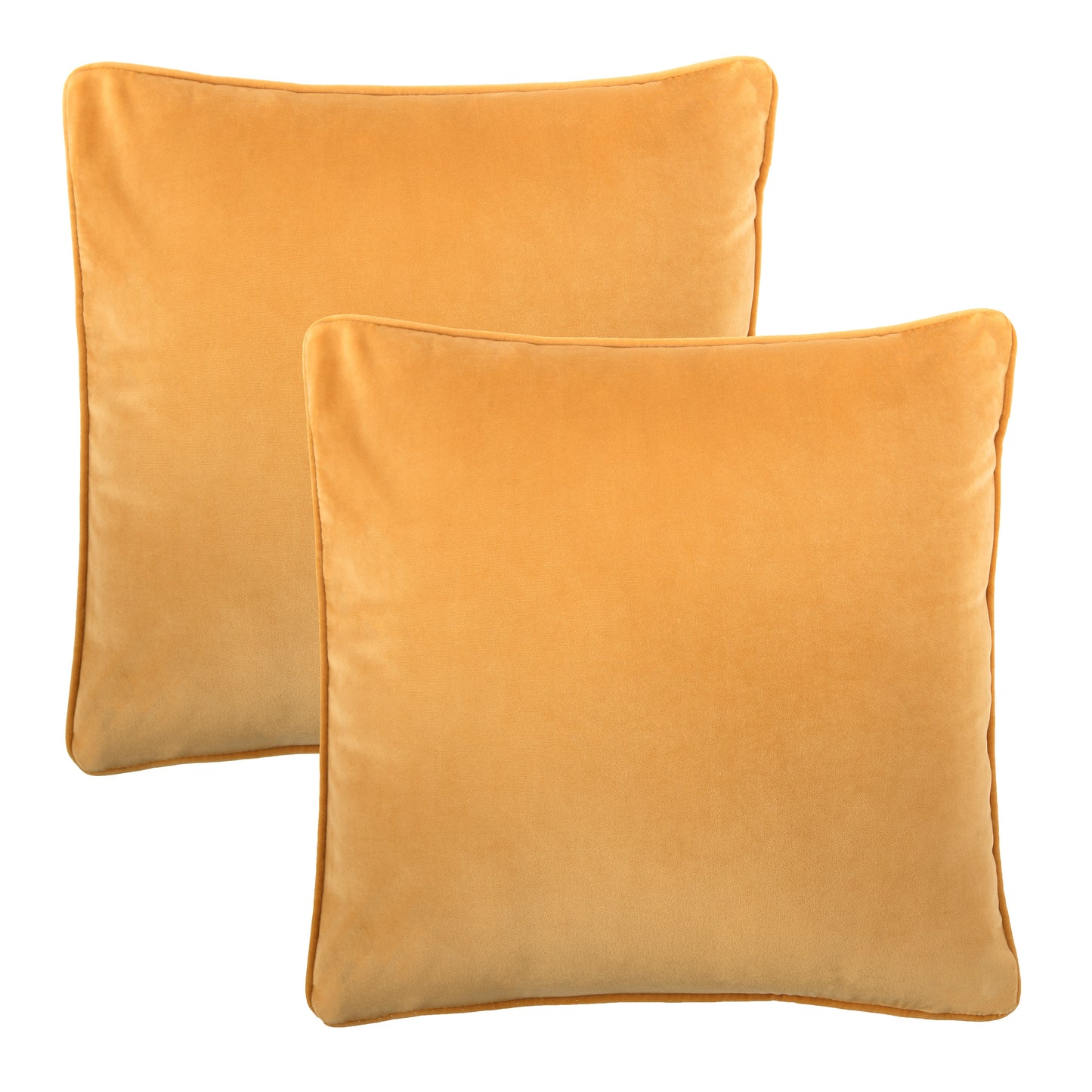 Chanasya Ultra Soft Velvet Throw Pillow Cover - Bright and Colorful Super Soft Modern Decorative Home Decor for Sofa, Chair, and Bed (20x20 Inches) Golden 2 Piece Set