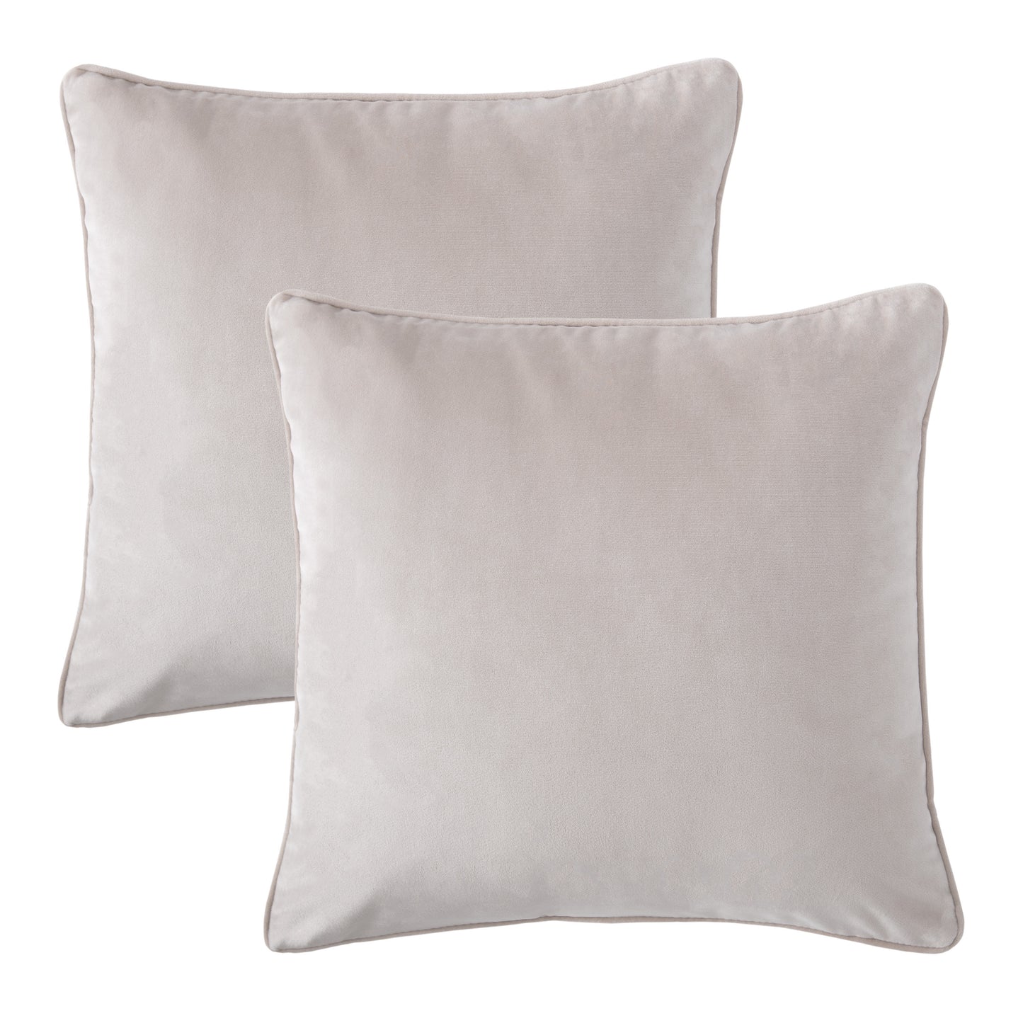 Chanasya Ultra Soft Velvet Throw Pillow Cover - Bright and Colorful Super Soft Modern Decorative Home Decor for Sofa, Chair, and Bed (18x18 Inches) Off White 2 Piece Set