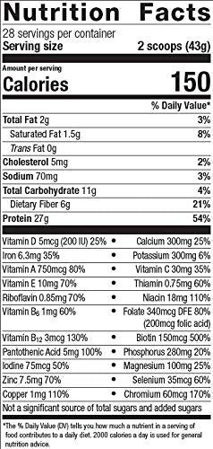 Bariatric Advantage High Protein Meal Replacement Drink Mix, Protein Powder Whey Isolate for Gastric Bypass and Sleeve Gastrectomy Patients, 27g Protein, Lactose Free - Banana, 28 Servings