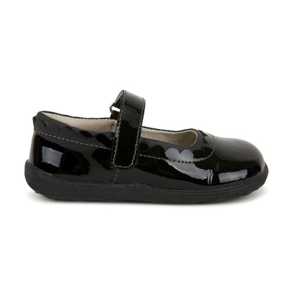 See Kai Run, Jane II Mary Jane Shoes for Kids, Black Patent, 11.5