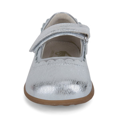 See Kai Run, Jane II Mary Jane Shoes for Kids, Silver, 5