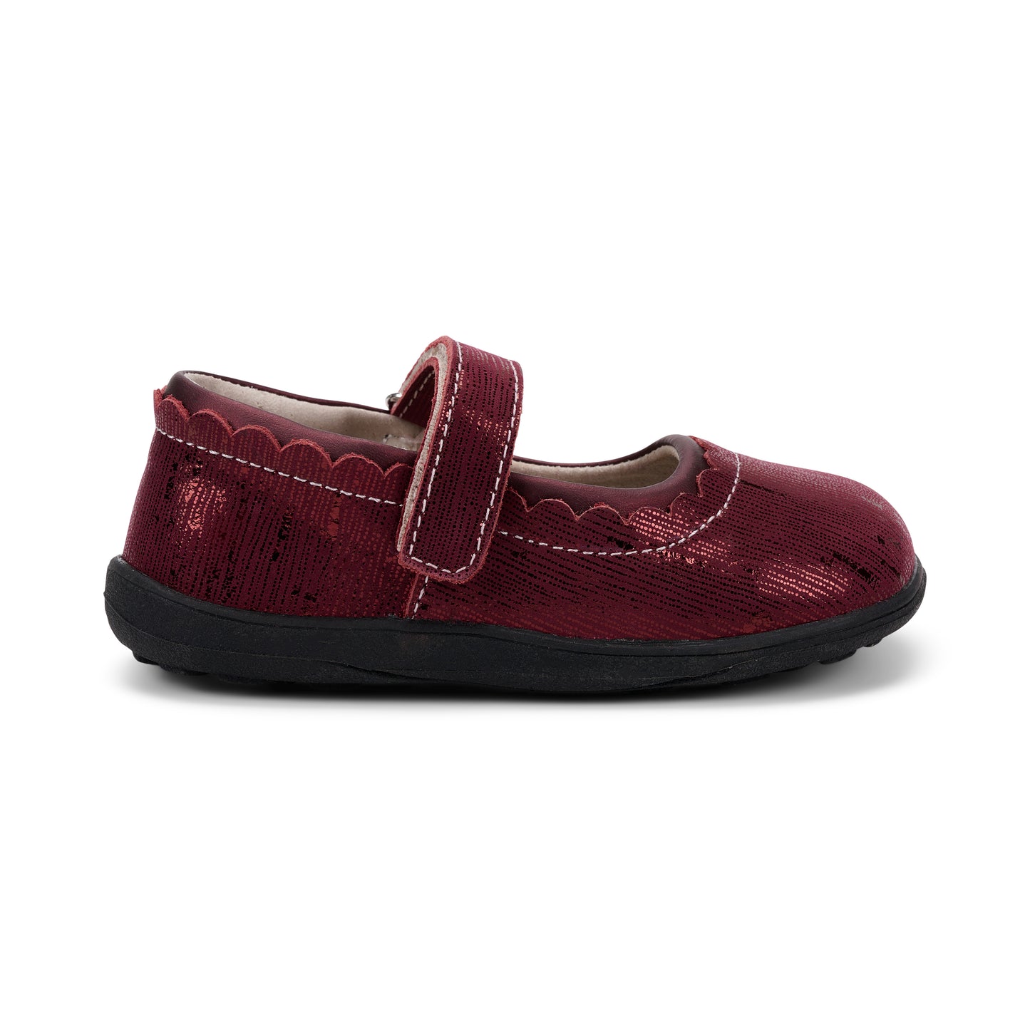 See Kai Run - Jane II Mary Jane Shoe for Little Kids, Burgundy Metallic, Toddler 7