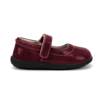 See Kai Run - Jane II Mary Jane Shoe for Little Kids, Burgundy Metallic, Toddler 7