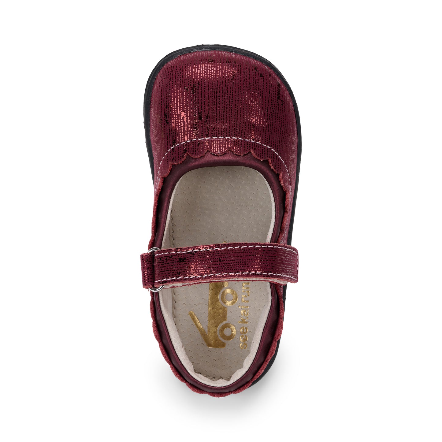 See Kai Run - Jane II Mary Jane Shoe for Little Kids, Burgundy Metallic, Toddler 10