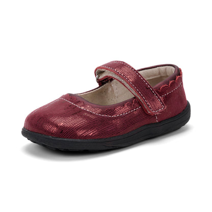 See Kai Run - Jane II Mary Jane Shoe for Little Kids, Burgundy Metallic, Toddler 10