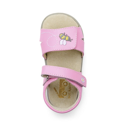 See Kai Run - Olivia III Sandal for Little Kids, Hot Pink Garden, 12.5