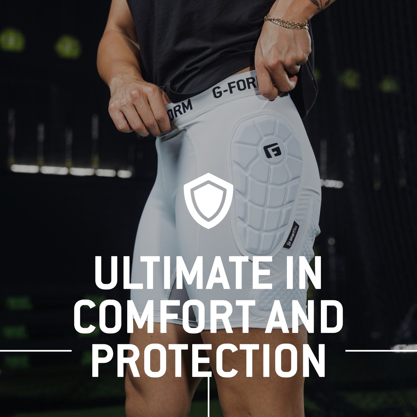 G-Form Heist Fastpitch Sliding Shorts - Compression Shorts for Baseball & Softball - White, Adult Small