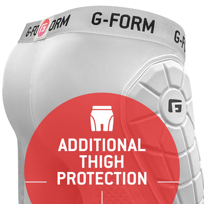 G-Form Heist Fastpitch Sliding Shorts - Compression Shorts for Baseball & Softball - White, Adult Small