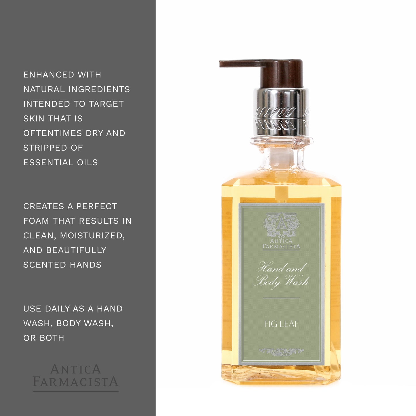 Antica Farmacista Green Fig Leaf Hand and Body Wash, 10 oz