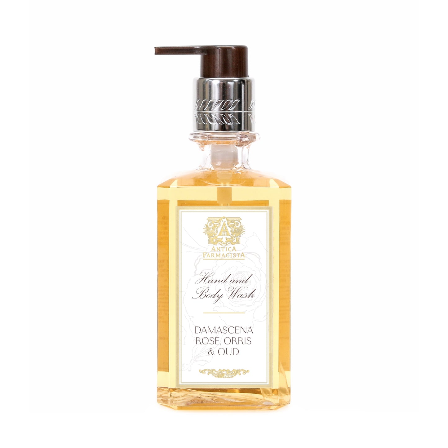 Antica Farmacista Damascena Rose, Orris and Oud Hand and Body Wash, 10 Fl Oz