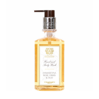 Antica Farmacista Damascena Rose, Orris and Oud Hand and Body Wash, 10 Fl Oz