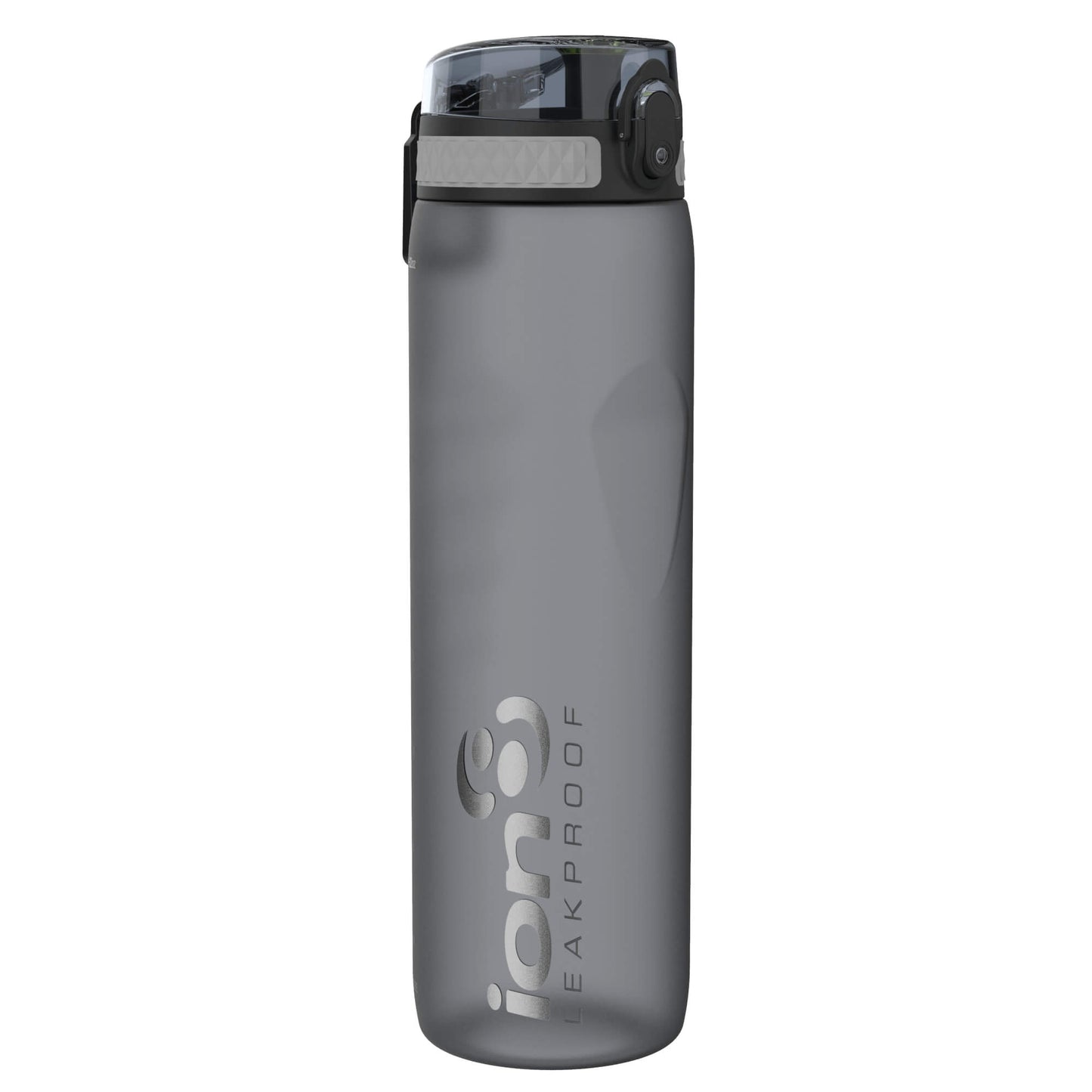 Ion8 Sport/Bike Water Bottle - Leakproof and BPA-free Water Bottle - Fits in Lunch Boxes, Handbags, Car Cup Holders, Backpacks, 34 oz/1000 ml (Pack of 1) - OneTouch 1.0 - Gray