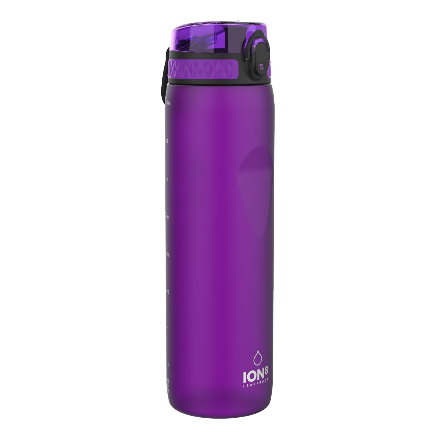 Ion8 Sport/Bike Water Bottle - Leakproof and BPA-free Water Bottle - Fits in Lunch Boxes, Handbags, Car Cup Holders, Backpacks, 34 oz/1000 ml (Pack of 1) - OneTouch 1.0 - Purple