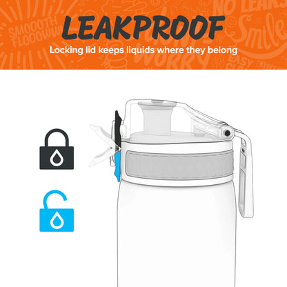 Ion8 Kid's One Touch On-The-Go Printed Water Bottle - Leakproof and BPA-Free Water Bottle - Fits Car Cup Holders and Kid's Backpacks 18 oz / 500 ml - Paint Splat