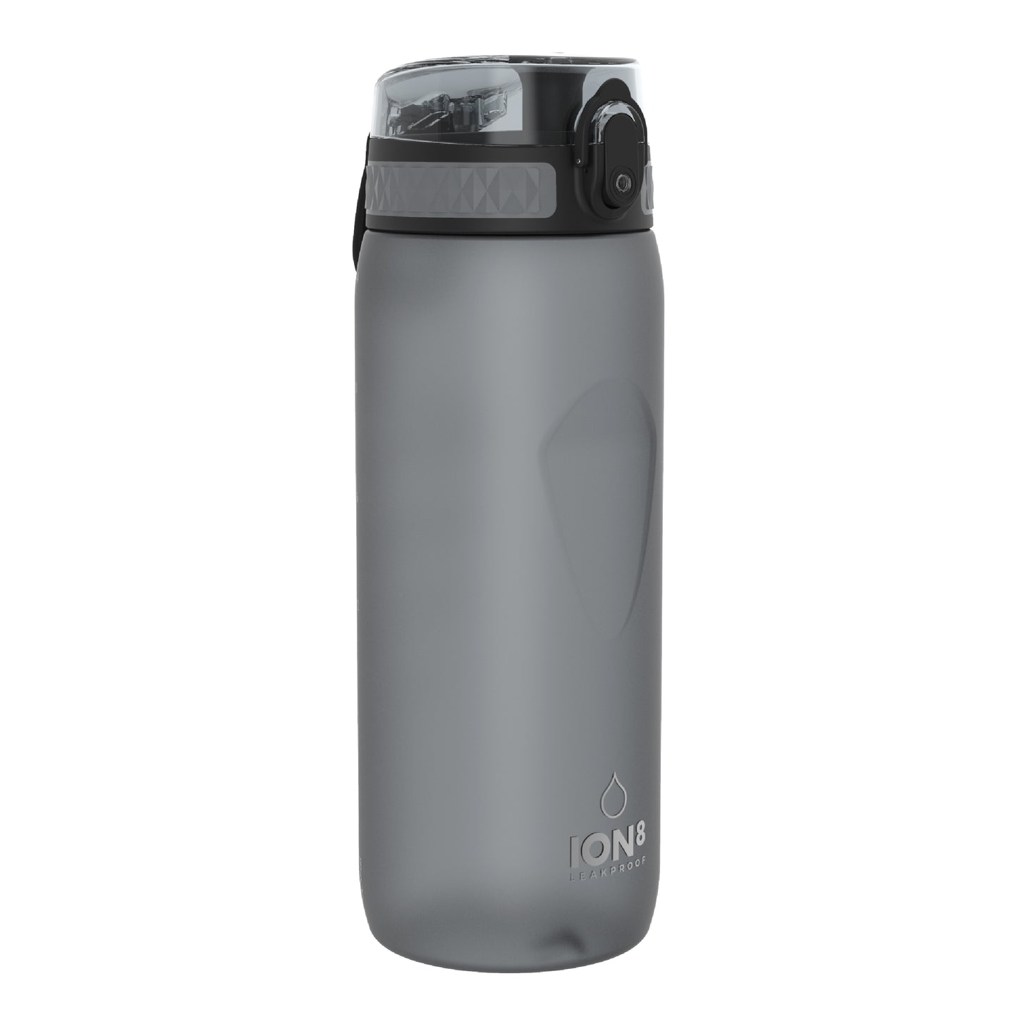Ion8 Sport/Bike Water Bottle - Leakproof and BPA-free Water Bottle - Fits in Lunch Boxes, Handbags, Cup Holders, Backpacks and Bike Holders, 25 oz/750 ml (Pack of 1) - OneTouch 1.0 - Gray