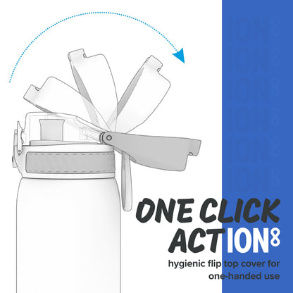 Ion8 Sport/Bike Water Bottle - Leakproof and BPA-free Water Bottle - Fits in Lunch Boxes, Handbags, Cup Holders, Backpacks and Bike Holders, 25 oz/750 ml (Pack of 1) - OneTouch 1.0 - Navy Blue