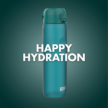 Ion8 Sport/Bike Water Bottle - Leakproof and BPA-free Water Bottle - Fits in Lunch Boxes, Handbags, Car Cup Holders, Backpacks, 34 oz/1000 ml (Pack of 1) - OneTouch 2.0 - Aqua 2.0