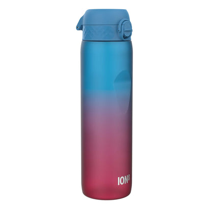 Ion8 Sport/Bike Water Bottle - Leakproof and BPA-free Water Bottle - Fits in Lunch Boxes, Handbags, Car Cup Holders, Backpacks, 34 oz/1000 ml (Pack of 1) - OneTouch 2.0 - Blue/Pink Motivator 2.0
