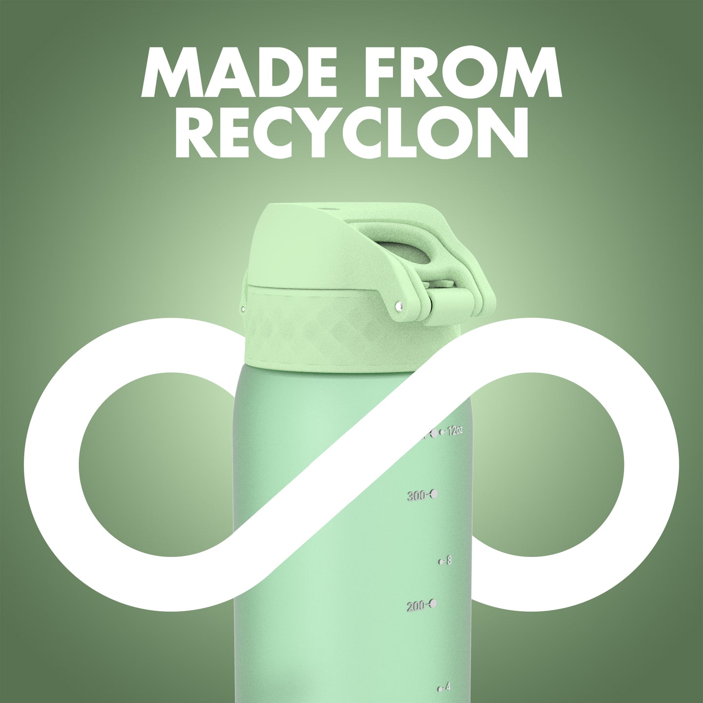 Ion8 Sport Water Bottle- Leakproof and BPA-free Water Bottle - Fits in Lunch Boxes, Handbags, Car Cup Holders, Backpacks and Bike Holders, 12 oz / 350 ml (Pack of 1) - OneTouch 2.0 - Surf Green 2.0