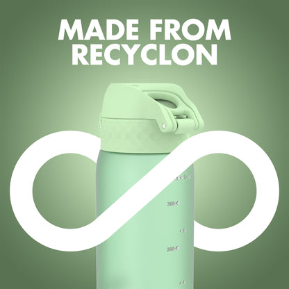 Ion8 Sport Water Bottle- Leakproof and BPA-free Water Bottle - Fits in Lunch Boxes, Handbags, Car Cup Holders, Backpacks and Bike Holders, 12 oz / 350 ml (Pack of 1) - OneTouch 2.0 - Surf Green 2.0