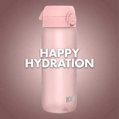 Ion8 Sport/Bike Water Bottle - Leakproof and BPA-free Water Bottle - Fits in Lunch Boxes, Handbags, Cup Holders, Backpacks and Bike Holders, 25 oz/750 ml (Pack of 1) - OneTouch 2.0 - Rose Quartz 2.0