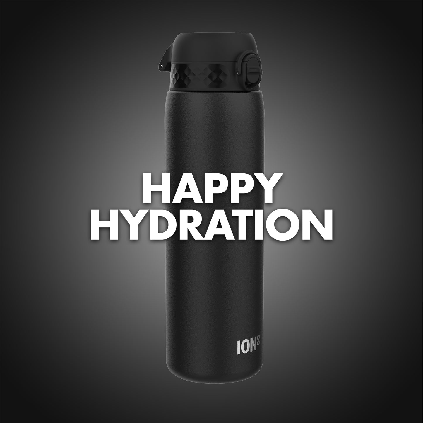 Ion8 Stainless Steel Water Bottle - Food-Safe and Odor Resistant - Fits Car Cup Holders, Backpack Pockets, and More, 40 oz / 1200 ml (Pack of 1) - OneTouch 2.0 - Black 2.0