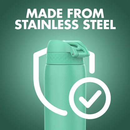 Ion8 Stainless Steel Water Bottle - Food-Safe and Odor Resistant - Fits Car Cup Holders, Backpack Pockets, and More, 40 oz / 1200 ml (Pack of 1) - OneTouch 2.0 - Teal 2.0