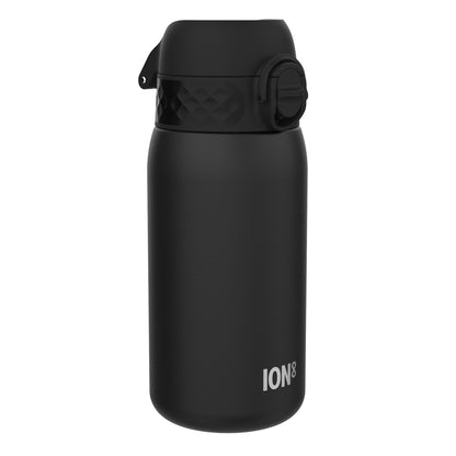 Ion8 Stainless Steel Water Bottle - Food-Safe and Odor Resistant - Fits Car Cup Holders, Backpack Pockets and More, 14 oz / 400 ml (Pack of 1) - OneTouch 2.0 - Black 2.0