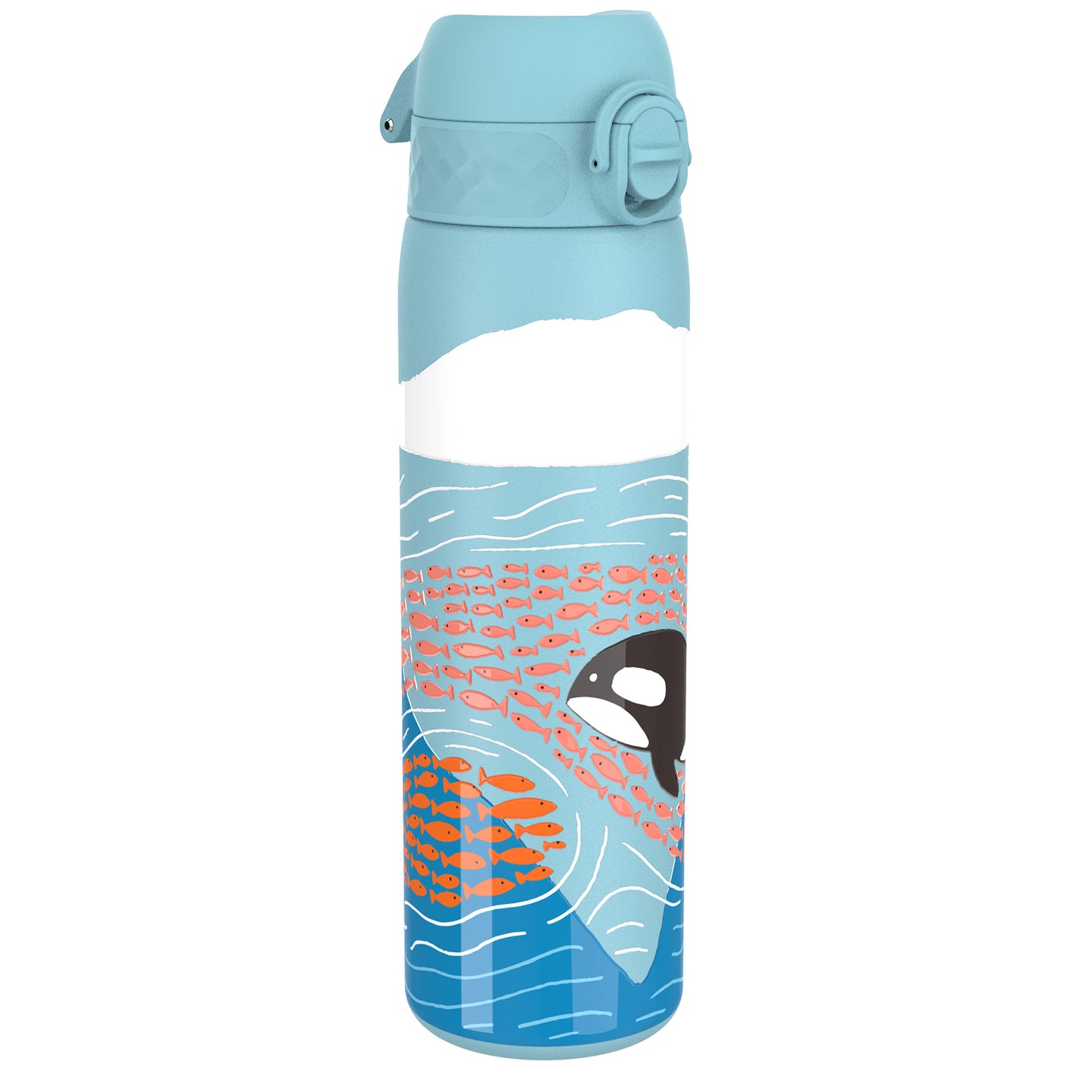 Ion8 Kid's Stainless Steel Water Bottle - Food-Safe and Odor Resistant - Fits Car Cup Holders, Backpack Pockets and More, 20 oz / 600 ml (Pack of 1) - Whale