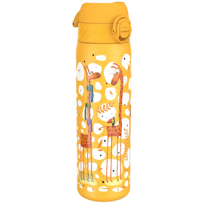 Ion8 Kid's Stainless Steel Water Bottle - Food-Safe and Odor Resistant - Fits Car Cup Holders, Backpack Pockets and More, 20 oz / 600 ml (Pack of 1) - Giraffe