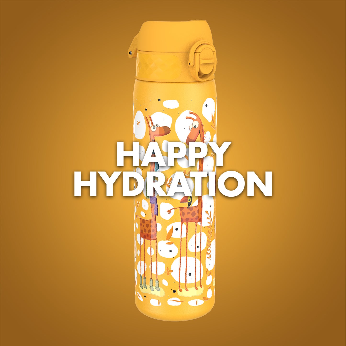 Ion8 Kid's Stainless Steel Water Bottle - Food-Safe and Odor Resistant - Fits Car Cup Holders, Backpack Pockets and More, 20 oz / 600 ml (Pack of 1) - Giraffe