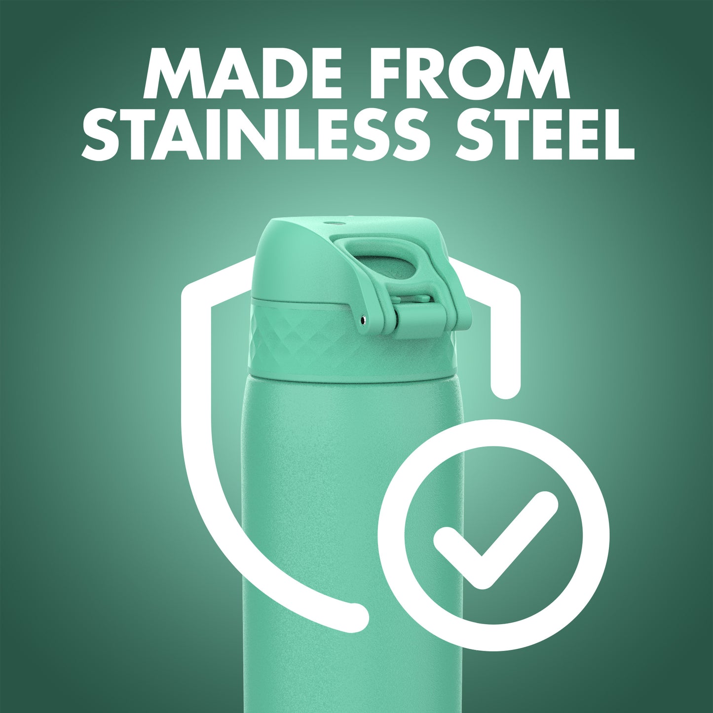 Ion8 Stainless Steel Water Bottle - Food-Safe and Odor Resistant - Fits Car Cup Holders, Backpack Pockets and More, 20 oz / 600 ml (Pack of 1) - OneTouch 2.0 - Teal 2.0