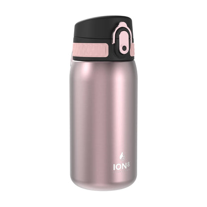 Ion8 Double-Wall Stainless Steel Water Bottle - Vacuum Insulated Leak Proof Water Bottle - Fits Car Cup Holders - For Fitness, Camping and More, 11 oz / 320 ml (Pack of 1) - Soft Touch Rose