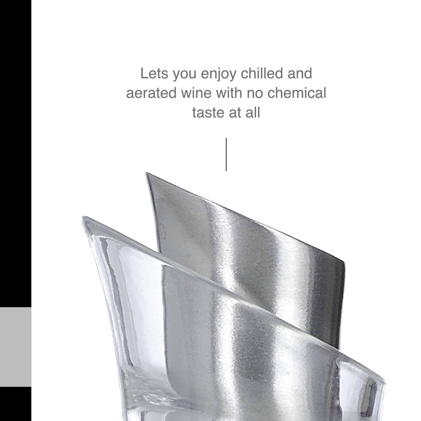 AdHoc IcePour 3-in-1 Wine Pourer, Aerator, and Chiller, 7.5", Stainless