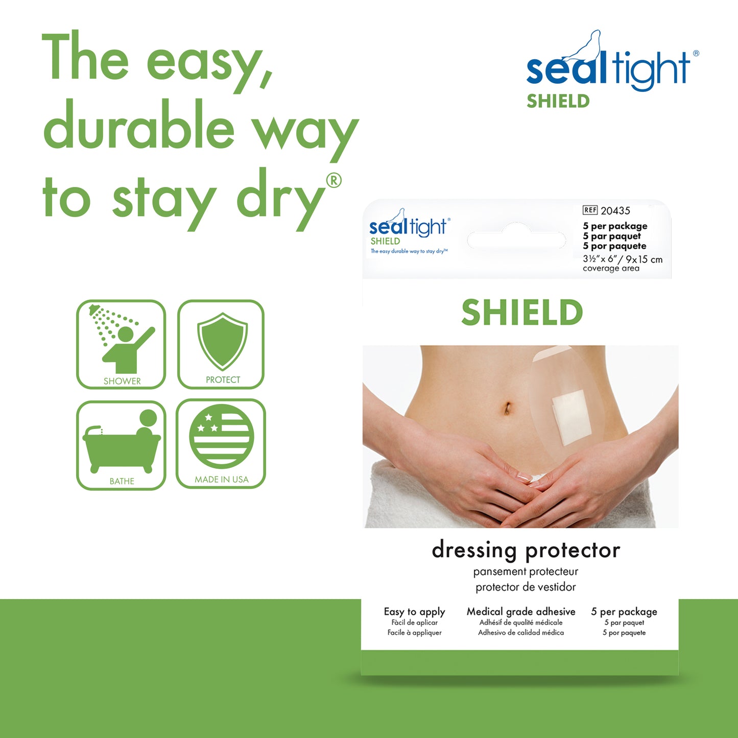 Seal-Tight Shield - Shower Patch to Keep Wound Sites Dry