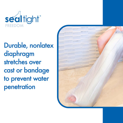 Brownmed Seal-Tight Adult Freedom Cast Protector ‚Äì Latex-Free Waterproof Cast and Wound Cover ‚Äì Leg Cast and Bandage Cover ‚Äì Easy to Use ‚Äì Durable and Reusable ‚Äì Lasts Life of Cast ‚Äì Made in USA