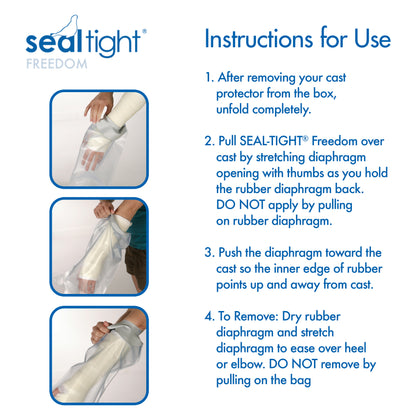 Brownmed Seal-Tight Adult Freedom Cast Protector ‚Äì Latex-Free Waterproof Cast and Wound Cover ‚Äì Leg Cast and Bandage Cover ‚Äì Easy to Use ‚Äì Durable and Reusable ‚Äì Lasts Life of Cast ‚Äì Made in USA