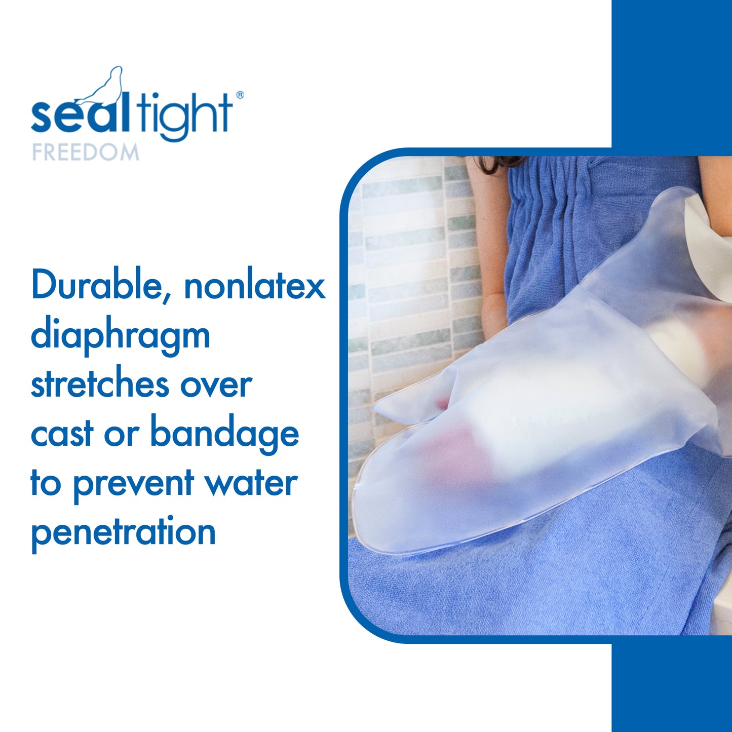 Brownmed Seal-Tight Pediatric Freedom Cast Protector ‚Äì Latex-Free Waterproof Cast and Wound Cover ‚Äì Arm Cast and Bandage Cover ‚Äì Durable & Reusable ‚Äì Lasts Life of Cast ‚Äì Made in USA