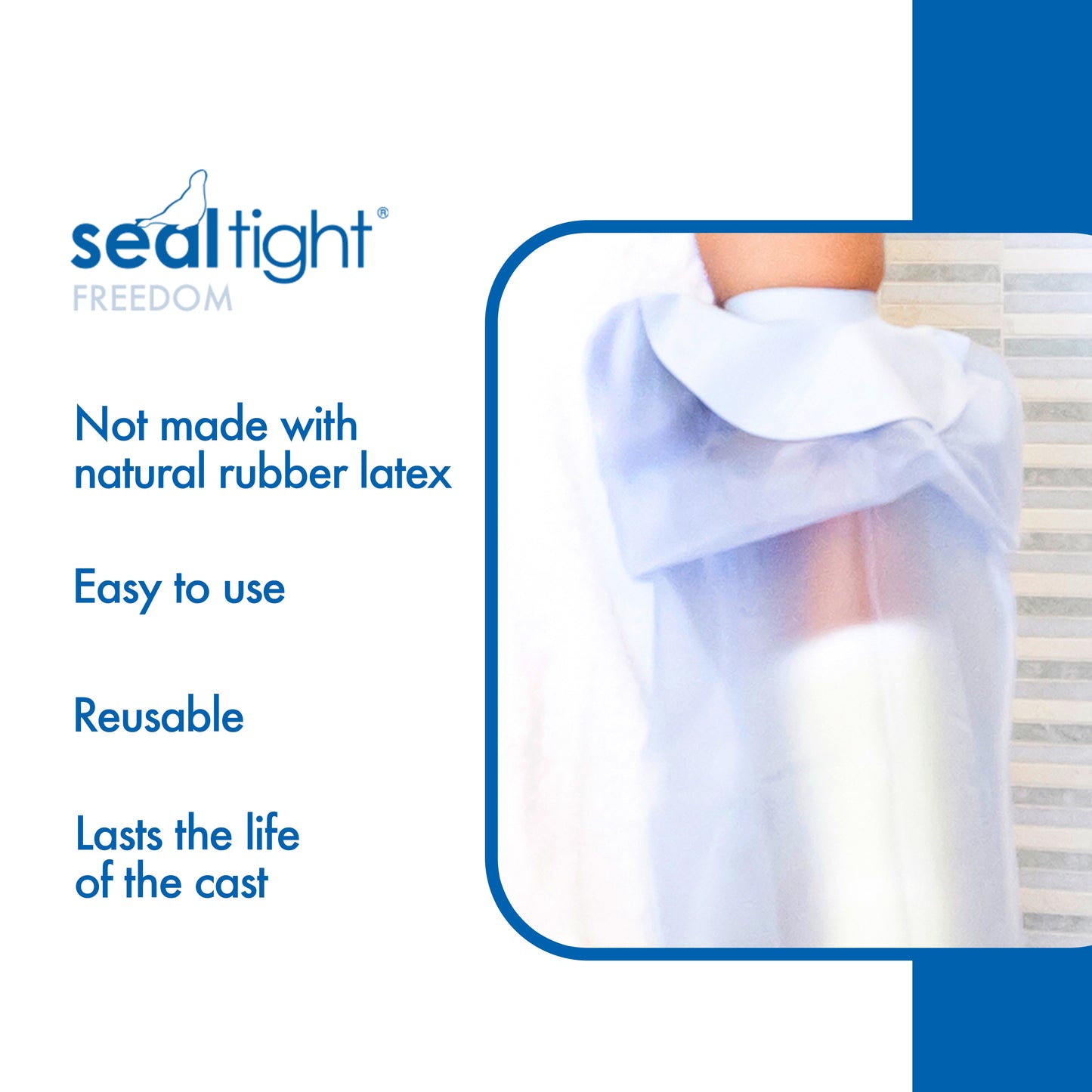 Brownmed Seal-Tight Pediatric Freedom Cast Protector ‚Äì Latex-Free Waterproof Cast and Wound Cover ‚Äì Arm Cast and Bandage Cover ‚Äì Durable & Reusable ‚Äì Lasts Life of Cast ‚Äì Made in USA
