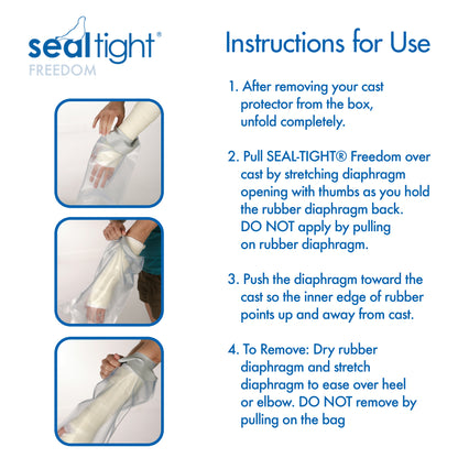 Brownmed Seal-Tight Pediatric Freedom Cast Protector ‚Äì Latex-Free Waterproof Cast and Wound Cover ‚Äì Arm Cast and Bandage Cover ‚Äì Durable & Reusable ‚Äì Lasts Life of Cast ‚Äì Made in USA