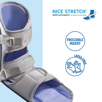 Nice Stretch 90 - Plantar Fasciitis Night Splint, Gray - Large/XL
