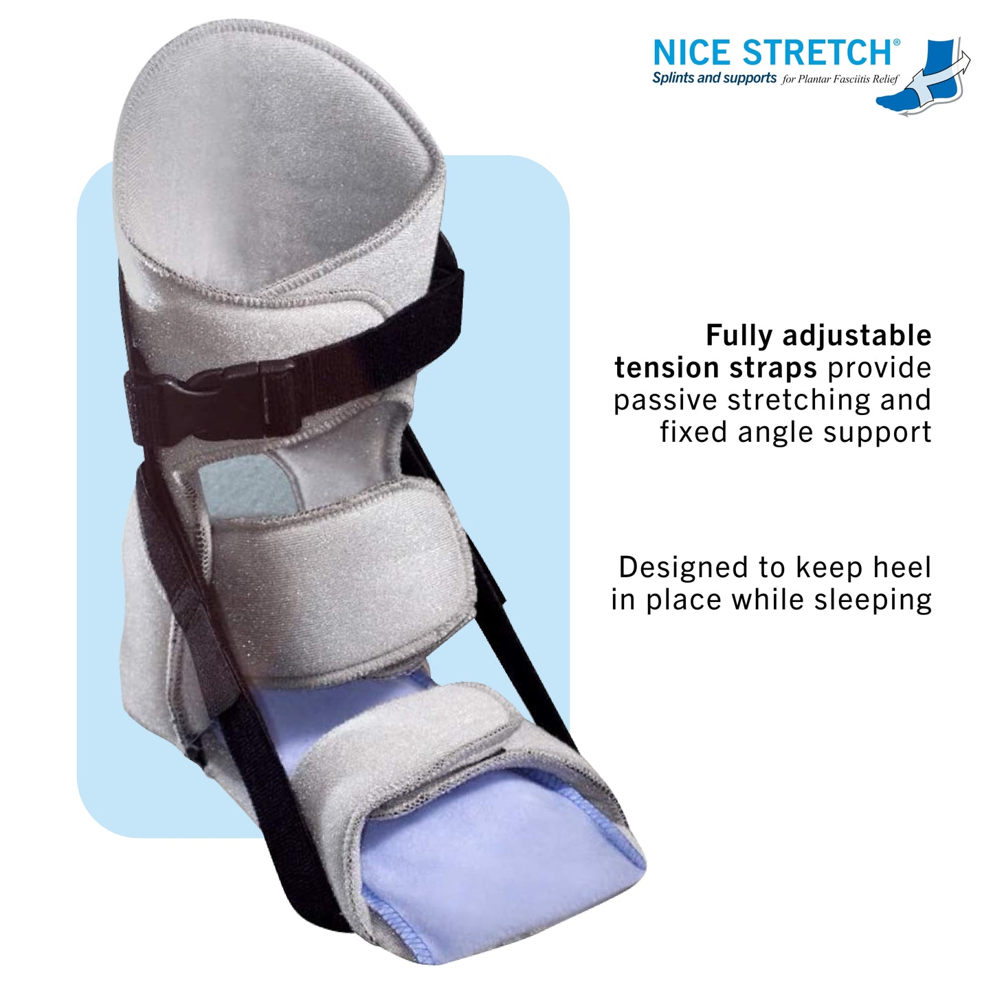 Nice Stretch Original - Plantar Fasciitis Night Splint, Medium