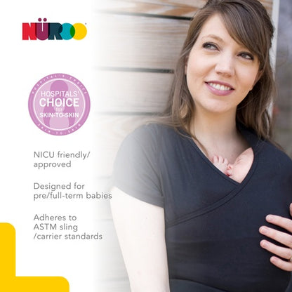 NuRoo Pocket Hands-Free, Skin-to-Skin Baby Carrier in Black, Large/X-Large