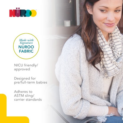 Brownmed Nuroo Nursing Scarf, Gray/Ivory Stripe