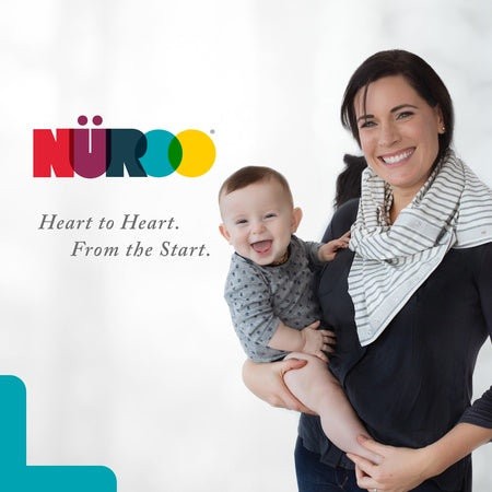 Brownmed Nuroo Nursing Scarf, Gray/Ivory Stripe