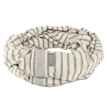 Brownmed Nuroo Nursing Scarf, Gray/Ivory Stripe
