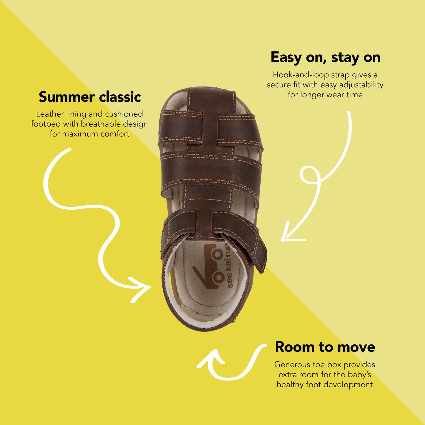 See Kai Run, Jude IV Sandals for Kids, Brown, 2.5Y