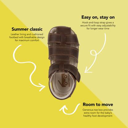 See Kai Run, Jude IV Sandals for Kids, Brown, 2.5Y
